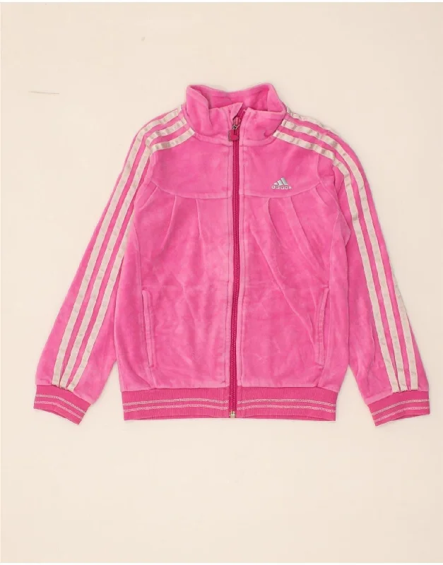 Comfortable Men's ParkasADIDAS Girls Tracksuit Top Jacket 5-6 Years Pink Cotton