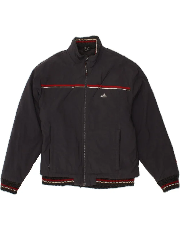 Men's Coats for Rainy WeatherADIDAS Mens Graphic Padded Jacket UK 36 Small Navy Blue Polyester
