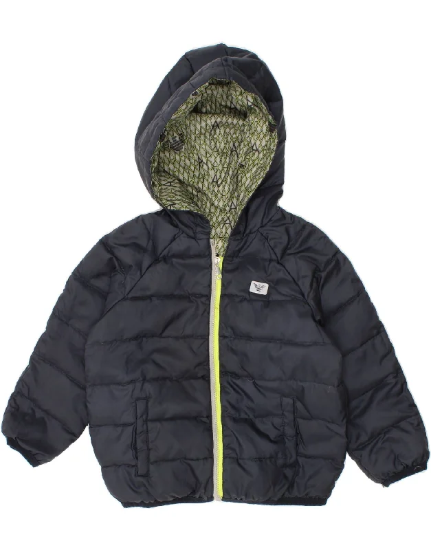 Men's Coats for Everyday WearARMANI JUNIOR Baby Boys Hooded Padded Jacket 18-24 Months Navy Blue