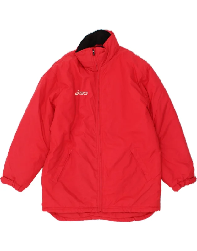Durable Men's Car CoatsASICS Mens Hooded Rain Jacket UK 42 XL Red Nylon