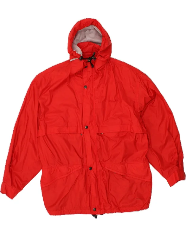 Men's Coats for AutumnBAILO Mens Hooded Rain Jacket UK 40 Large Red Polyamide