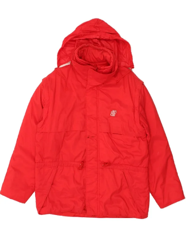 Men's Coats with Embroidered DetailsBELFE Mens Hooded Windbreaker Jacket IT 54 2XL Red