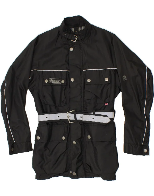 Men's Coats without LiningBELSTAFF Mens Windbreaker Jacket UK 42 XL Black Cotton