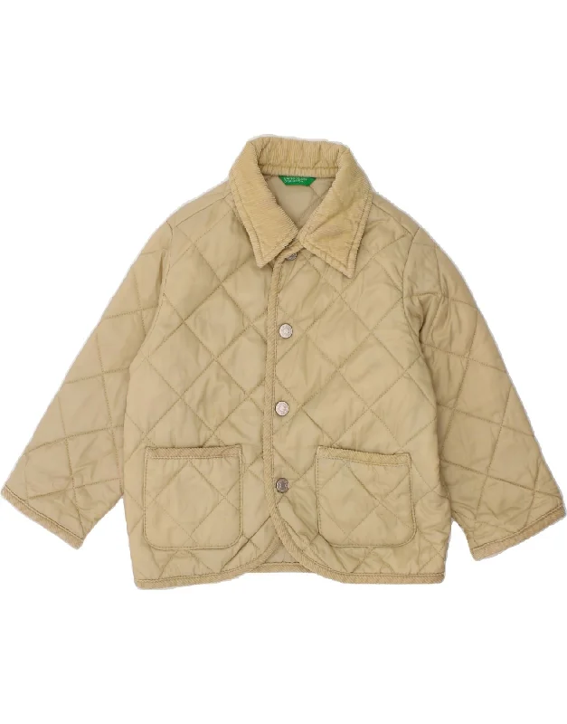 Men's Coats for All SeasonsBENETTON Boys Quilted Jacket 2-3 Years Beige