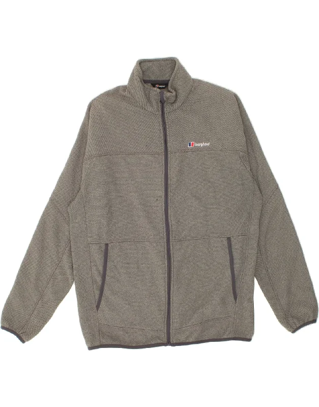 Lightweight Men's WindbreakersBERGHAUS Mens Fleece Jacket UK 42 XL Grey Polyester