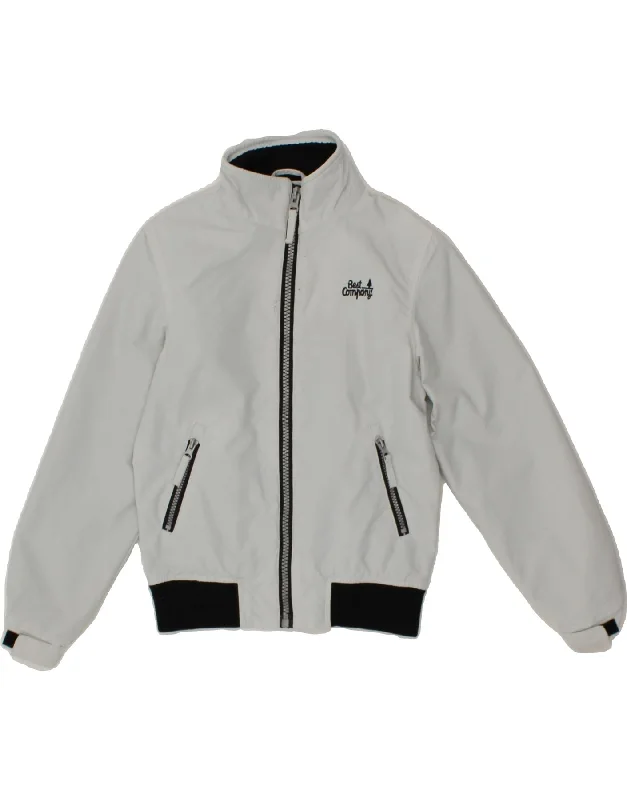 Men's Coats with Embroidered DetailsBEST COMPANY Boys Graphic Bomber Jacket 9-10 Years Grey Polyamide