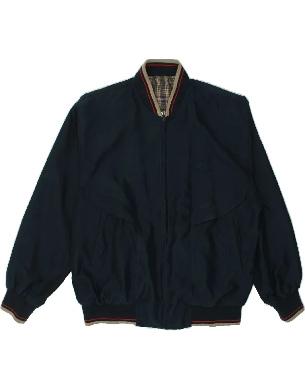 Men's Coats with Convertible CollarsBEYOND Mens Bomber Reversible Jacket UK 40 Large Navy Blue