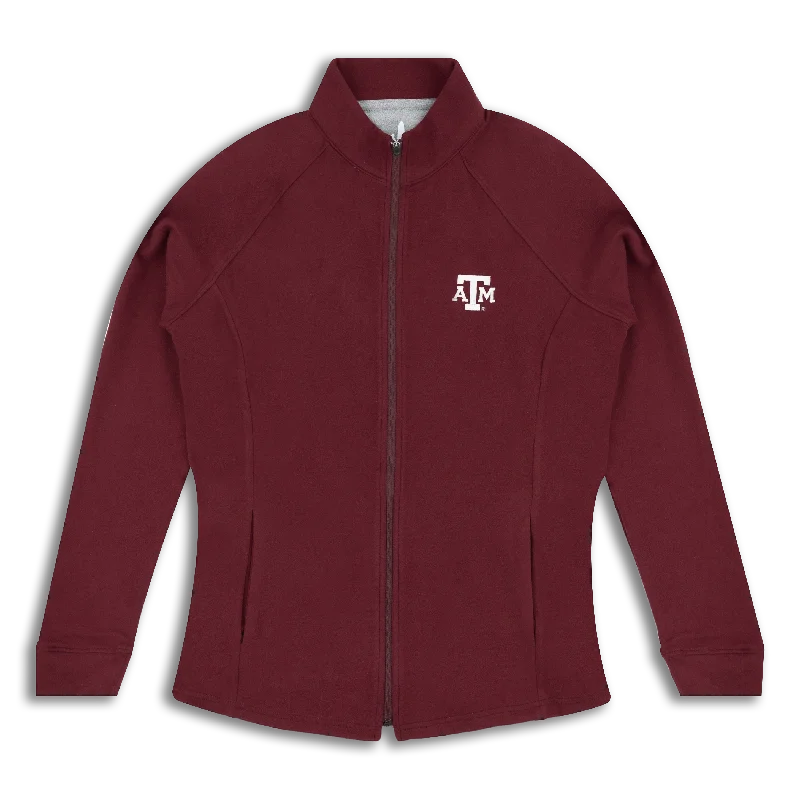 Comfortable Men's ParkasTexas A&M Johnnie-O Blakey Maroon Full Zip Jacket