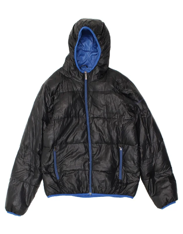 Weather-Resistant Men's CoatsCALVIN KLEIN JEANS Mens Hooded Padded Jacket UK 40 Large Black Nylon
