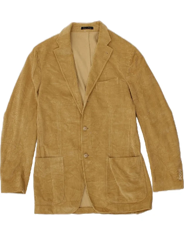 Men's Coats Made in the USACANTARELLI Mens 2 Button Corduroy Blazer Jacket IT 48 Medium Beige Cotton