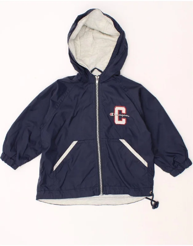 Men's Coats for Casual WearCHAMPION Baby Boys Hooded Windbreaker Jacket 9-12 Months Navy Blue