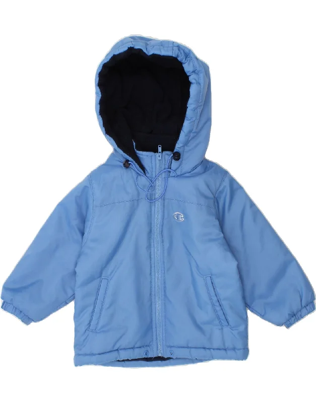 Men's Coats for SpringCHAMPION Baby Girls Hooded Windbreaker Jacket 3-6 Months Blue Polyamide