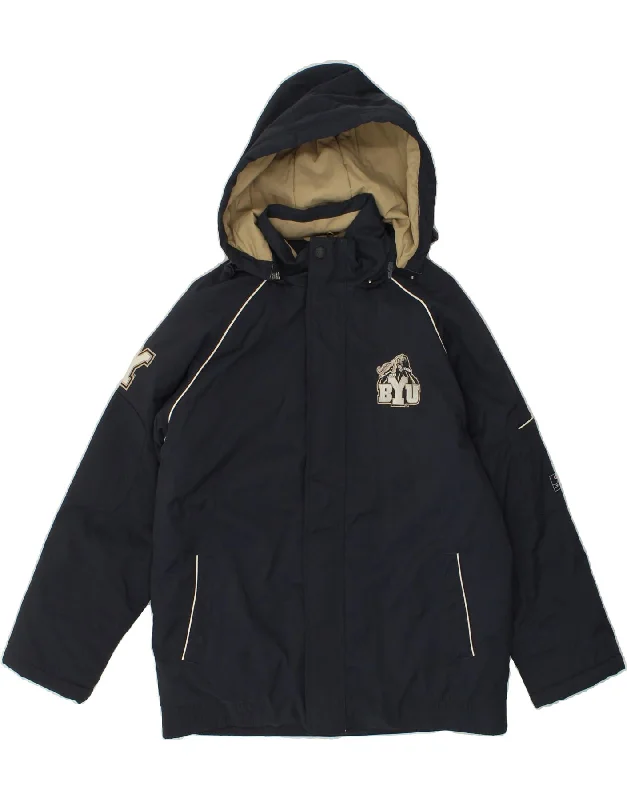 Men's Coats for RunningCHAMPION Boys Hooded Rain Jacket 11-12 Years Navy Blue Polyamide