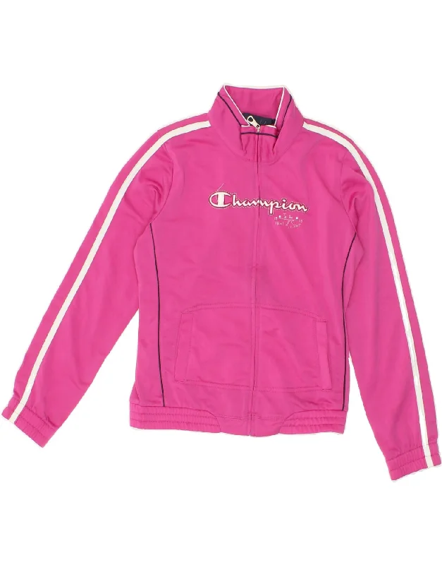 Waterproof Men's ParkasCHAMPION Girls Graphic Tracksuit Top Jacket 11-12 Years Large Pink