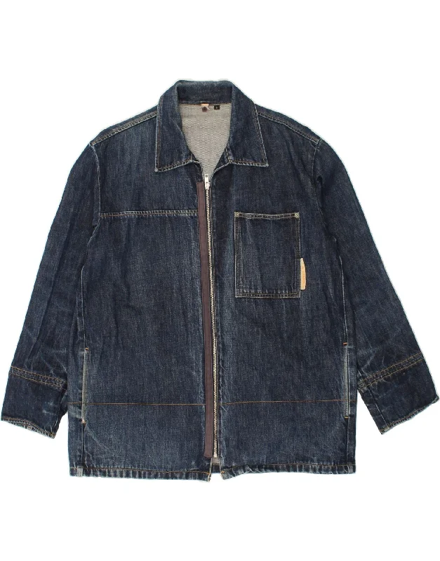 Men's Coats with Tactical FeaturesCLOSED Mens Denim Jacket UK 40 Large Blue Cotton