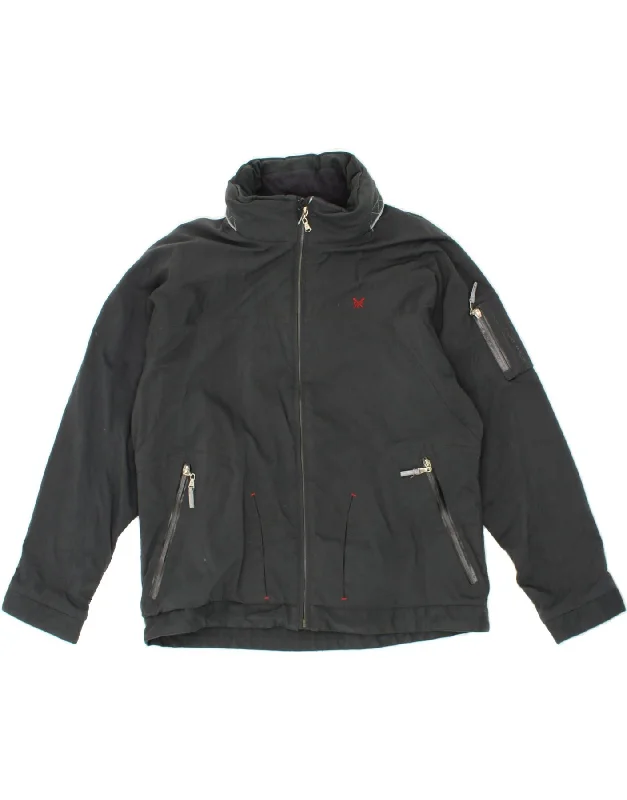 Cool Men's Pea CoatsCREW CLOTHING Mens Hooded Rain Jacket UK 42 XL Grey Nylon