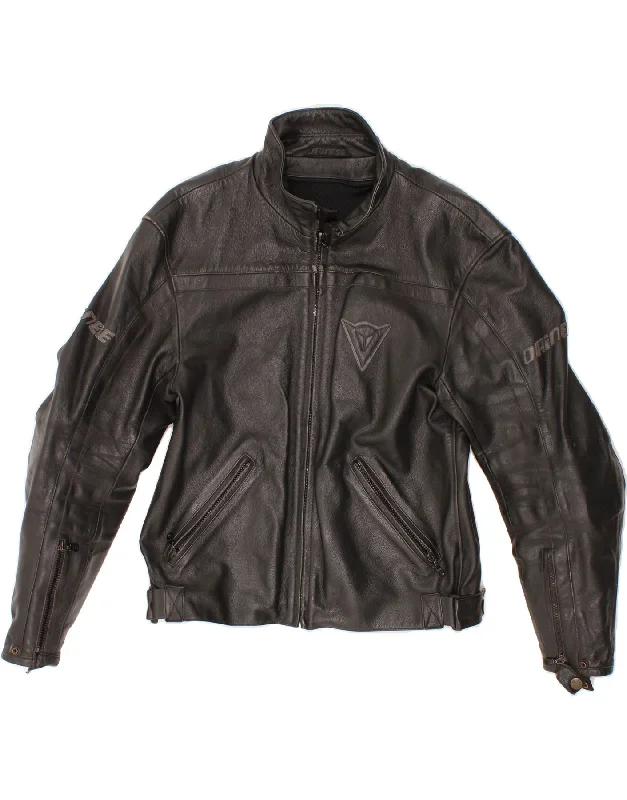 Men's Coats for Ice FishingDAINESE Mens Slim Leather Racer Jacket IT 54 2XL Black