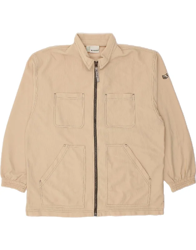 Men's Coats with Hand WarmersDIADORA Mens Bomber Jacket UK 40 Large Beige Polyester