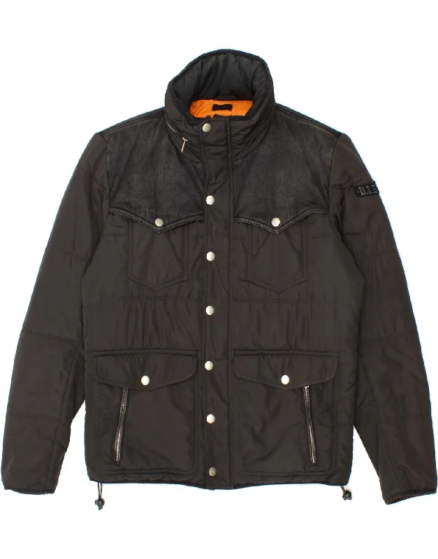 Men's Coats with Chest PocketsDIESEL Mens Padded Jacket UK 42 XL Black Polyester