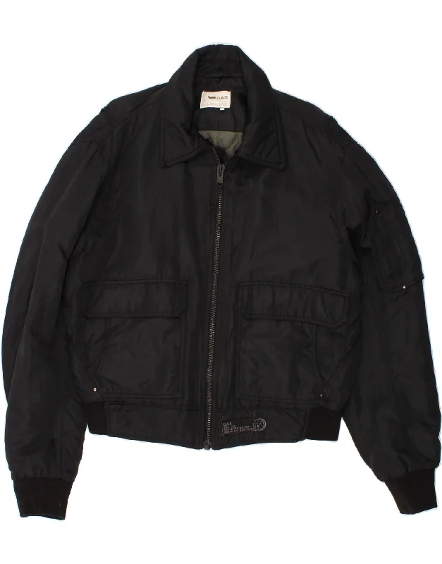 Men's Coats for Short MenGAS Mens Bomber Padded Jacket UK 44 2XL Black Polyamide