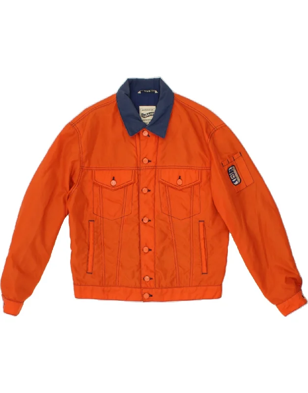 Classic Men's Trench CoatsGAS Mens Street Mood Bomber Jacket UK 36 Small Orange Nylon
