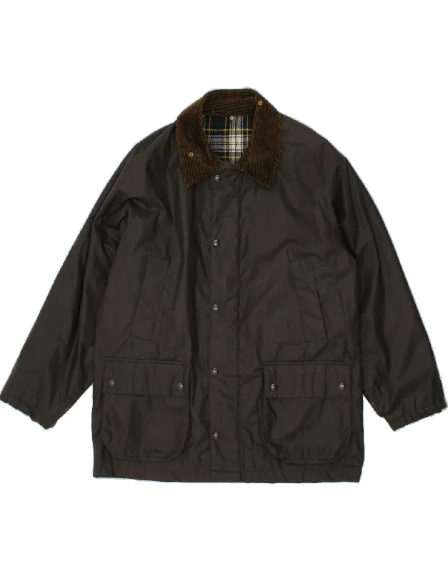 Men's Coats with Relaxed FitsGREEN LEAVES Mens Utility Jacket UK 42 XL Grey