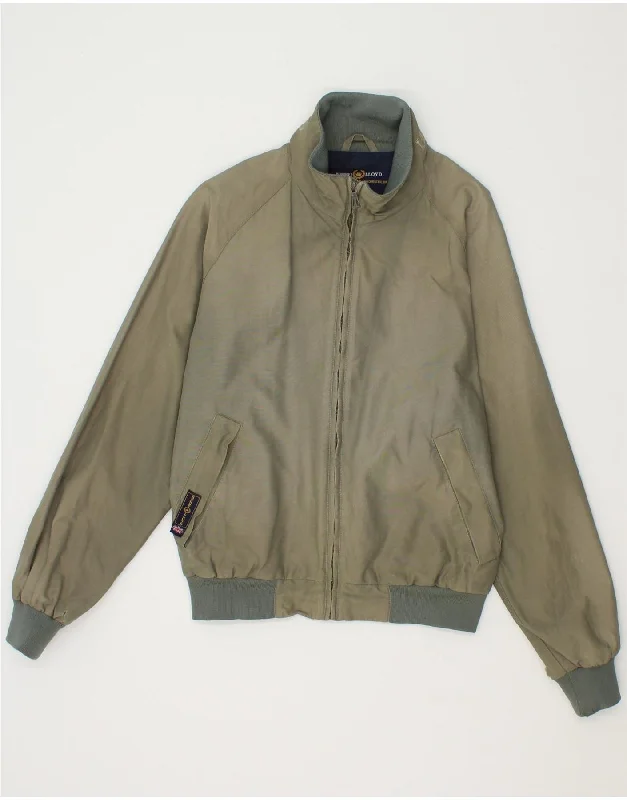Men's Coats for HikingHENRI LLOYD Mens Bomber Jacket UK 36 Small Grey Cotton