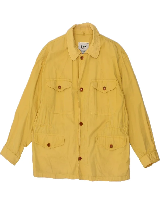 Men's Coats Made in ItalyHENRY COTTONS Mens Utility Jacket IT 54 2XL Yellow Cotton
