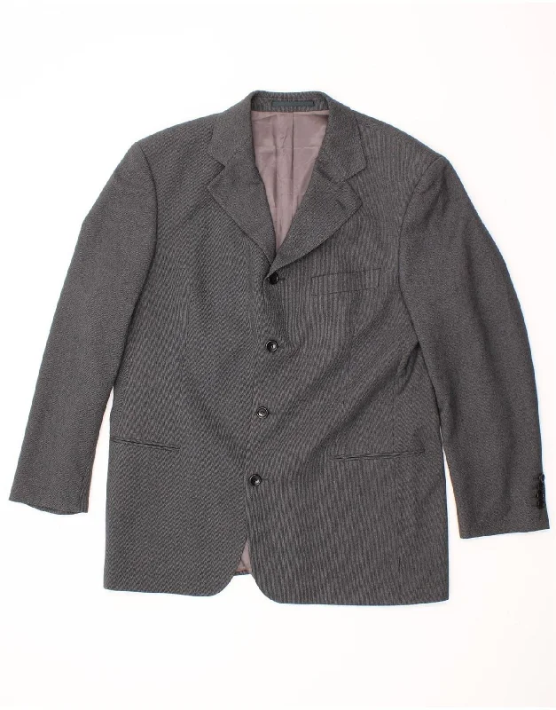 Men's Coats for Big and TallHUGO BOSS Mens 4 Button Blazer Jacket IT 52 XL Grey Wool