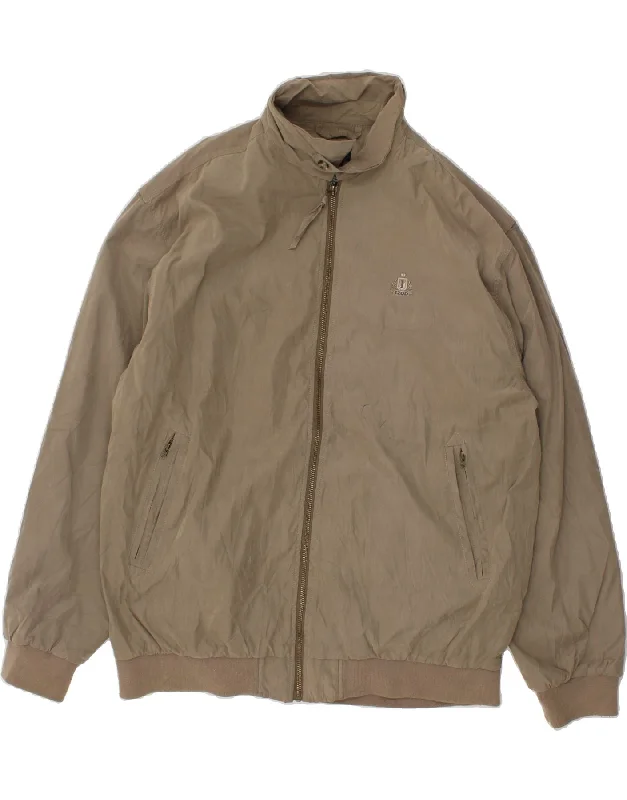Men's Coats with Hidden PocketsIZOD Mens Bomber Jacket UK 40 Large Grey Polyester