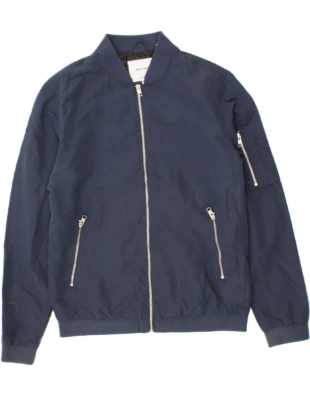 Men's Coats for SkiingJACK & JONES Mens Bomber Jacket UK 38 Medium Navy Blue