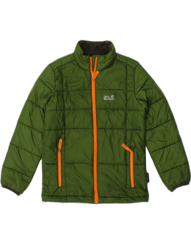 Men's Coats with Chest PocketsJACK WOLFSKIN Boys Padded Jacket 9-10 Years  Green Polyamide