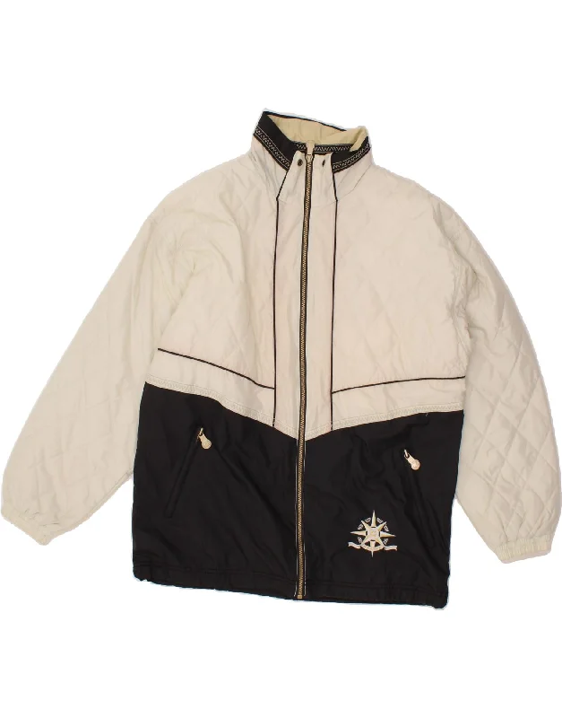 Men's Coats with Water-Repellent FabricKILLTEC Mens Padded Jacket UK 38 Medium White Colourblock Polyamide