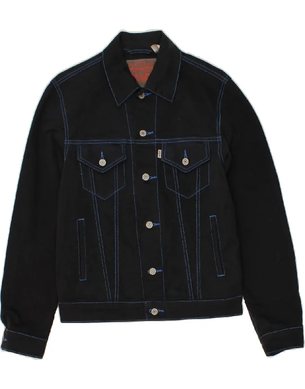 Functional Men's Ski JacketsLEVI'S Mens Denim Jacket UK 36 Small Navy Blue Cotton