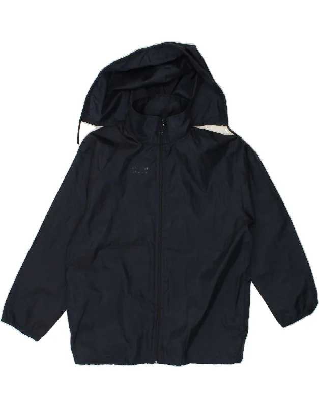 Men's Coats for All SeasonsLOTTO Boys Hooded Rain Jacket 11-12 Years Navy Blue Polyester