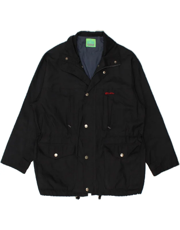 Men's Coats with ButtonsLOTTO Mens Rain Jacket UK 44 2XL Black