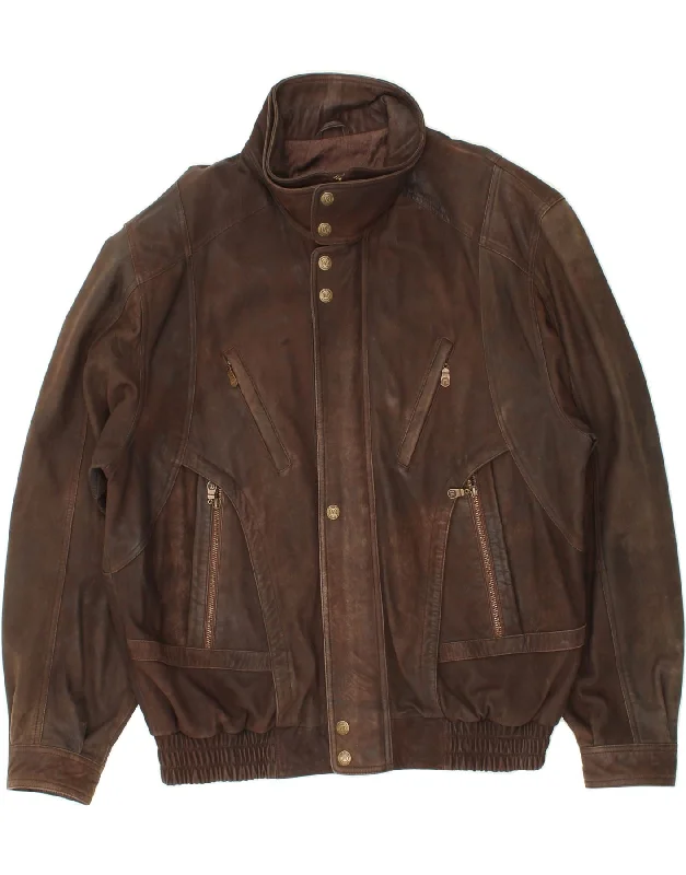 Trendy Men's Anorak JacketsMADDOX Mens Leather Jacket IT 56 3XL Brown Leather