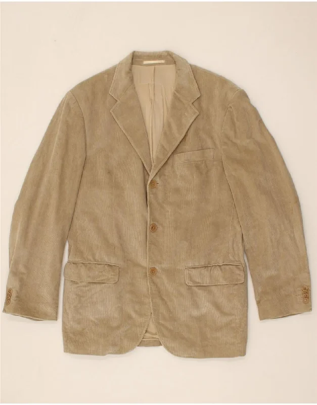Men's Coats for Cold WeatherMASSIMO DUTTI Mens 2 Button Corduroy Blazer Jacket EU 48 Medium Beige