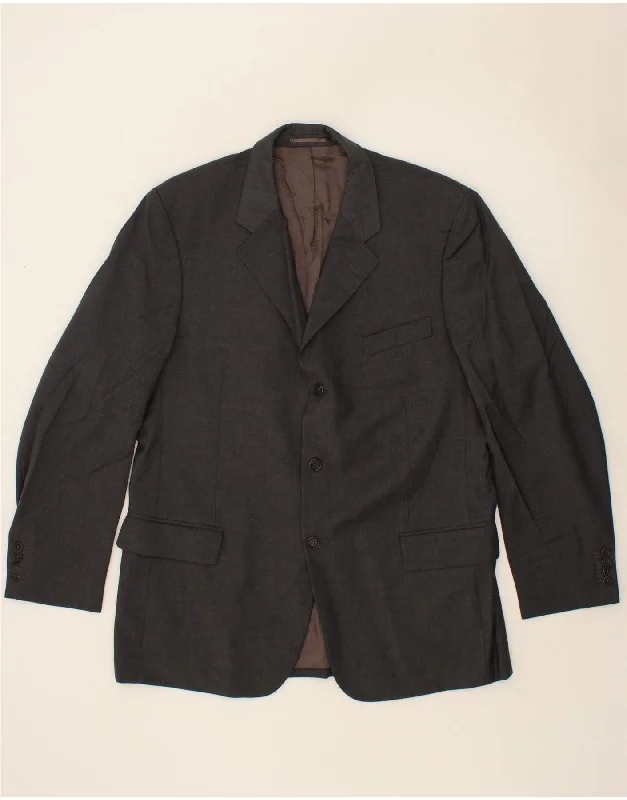 Cool Men's Pea CoatsMASSIMO DUTTI Mens 3 Button Blazer Jacket EU 56 XL Grey Virgin Wool