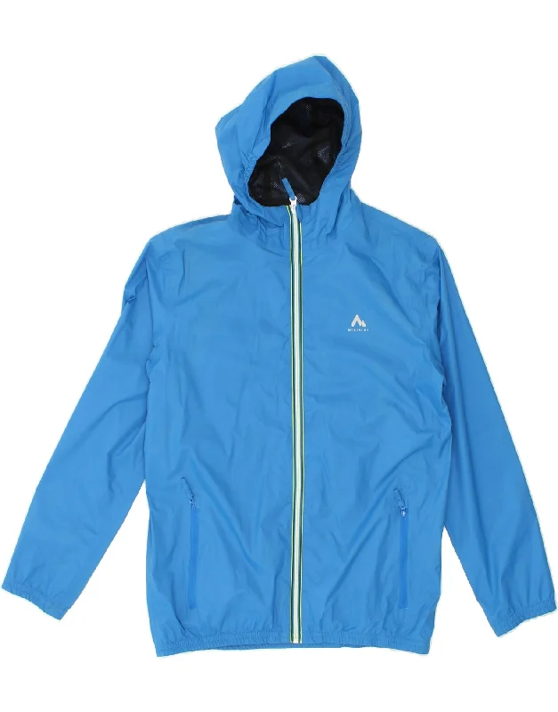 Men's Coats with Slim FitsMC KINLEY Boys Hooded Rain Jacket 15-16 Years Blue Polyamide