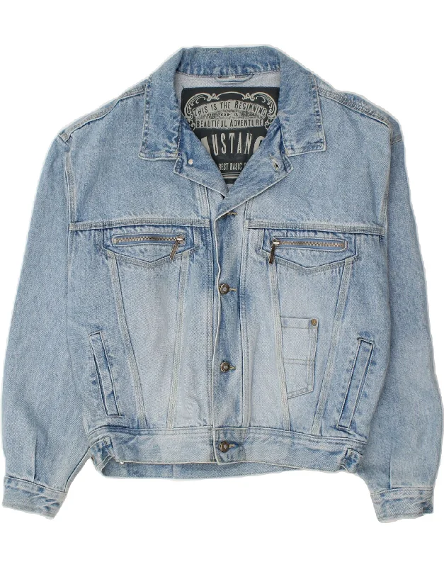 Men's Coats with VentilationMUSTANG Mens Denim Jacket UK 40 Large Blue