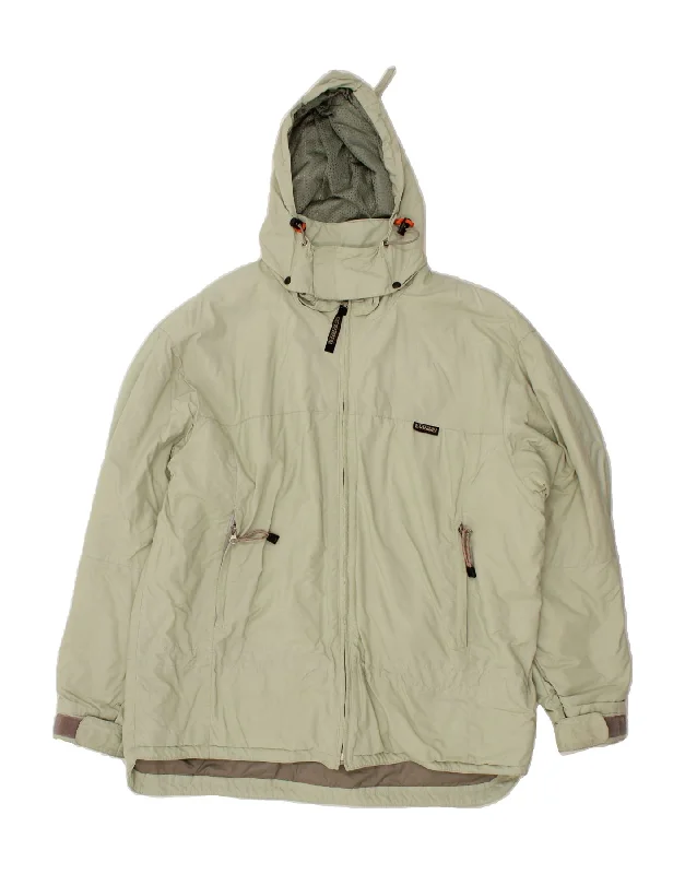 Men's Coats with Slim FitsNAPAPIJRI Mens Hooded Windbreaker Jacket UK 42 XL Green Polyamide
