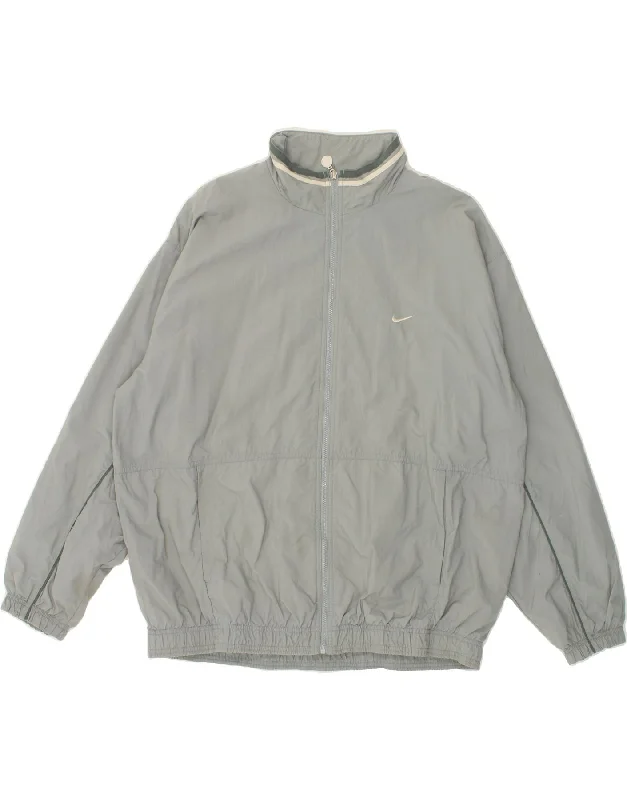 Unique Men's Flight JacketsNIKE Mens Bomber Jacket UK 45/47 XL Grey Nylon