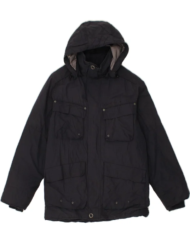 Trendy Men's Anorak JacketsNORTH SAILS Mens Hooded Padded Jacket UK 38 Medium Navy Blue Cotton