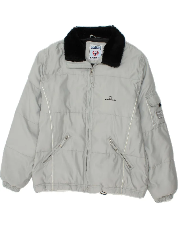 Men's Coats with Stretch FabricO'NEILL Mens Padded Jacket UK 40 Large Grey Polyester