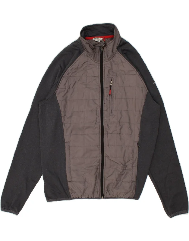 Men's Coats with Magnetic ClosuresORVIS Mens Bomber Jacket UK 40 Large Grey Colourblock Polyester