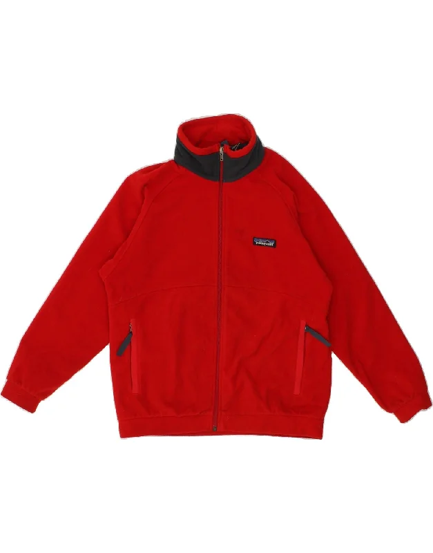 Men's Coats for TravelPATAGONIA Boys Fleece Jacket 9-10 Years Medium Red Polyester
