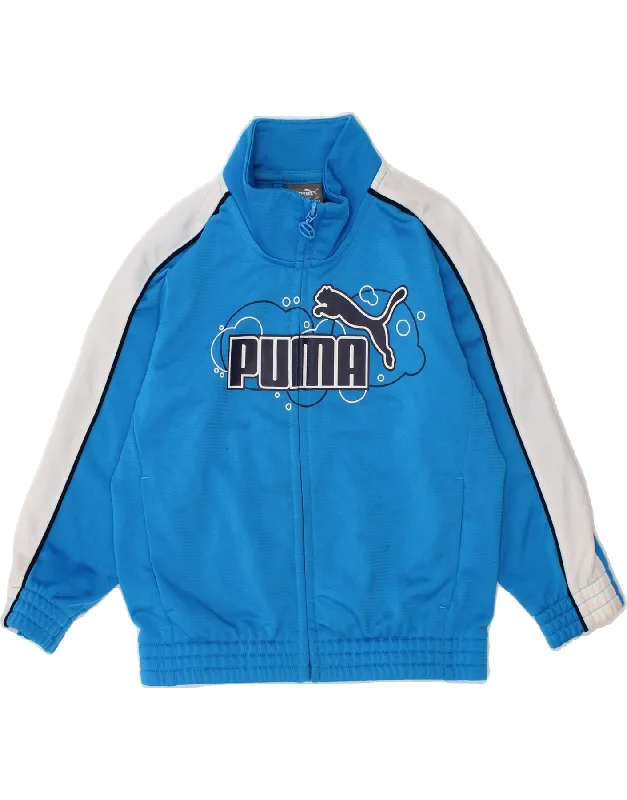 Men's Coats with Modern CutsPUMA Baby Boys Graphic Tracksuit Top Jacket 12-18 Months Blue Colourblock