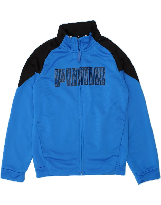 Functional Men's Ski JacketsPUMA Boys Graphic Tracksuit Top Jacket 7-8 Years Small  Blue Colourblock