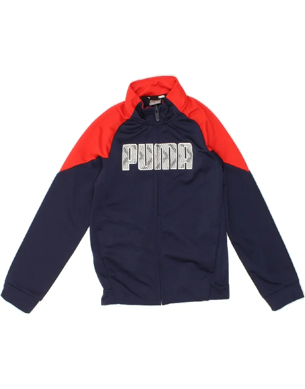 Durable Men's Car CoatsPUMA Boys Graphic Tracksuit Top Jacket 7-8 Years Small  Navy Blue